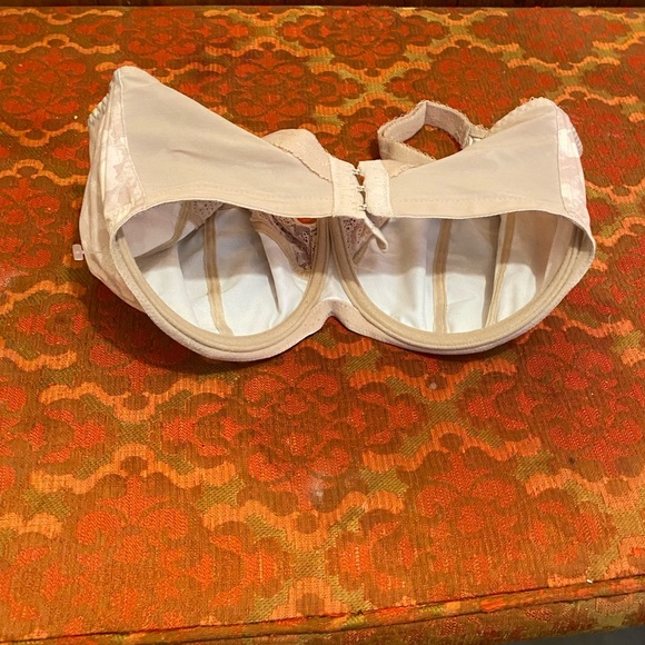 Elomi Underwire Bra nude Beige Lace Pale Pink Camo Demi Stretch TShirt Rare - Picture 11 of 11